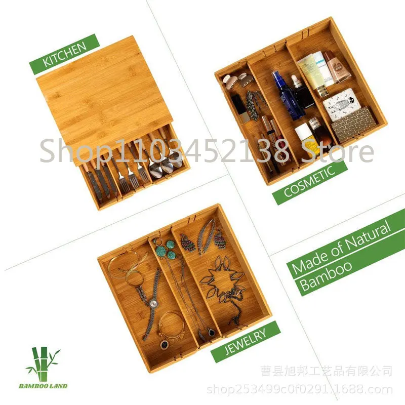 Bamboo Drawer Storage Box, Household Coffee Tea Capsule Storage Box, Tea Room Multi-Grid Coffee Storage  Stand