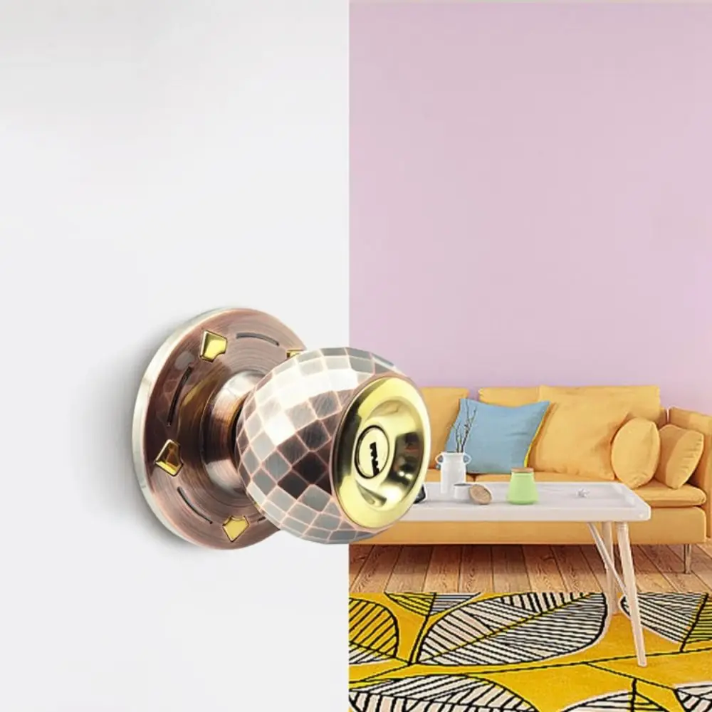 

Stainless Steel Cover Privacy Door Knob Spherical Handle Replacement Ball Interior Door Handle Locking Mechanism
