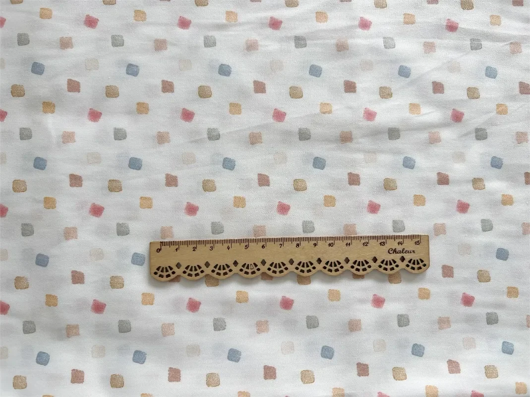 160x50cm Frischer Bunter Punkt-Liebesmuster Reiner Baumwoll-Twill Bedruckter Stoff für Bettwäsche Handgemachte Dekorative Kleidung DIY Nähstoff – Detail 5