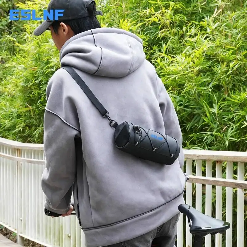 

ESLNF Portable Outdoor Cycling Bike Front Waterproof Bicycle Handlebar Multifunction Shoulder Bag Backpack