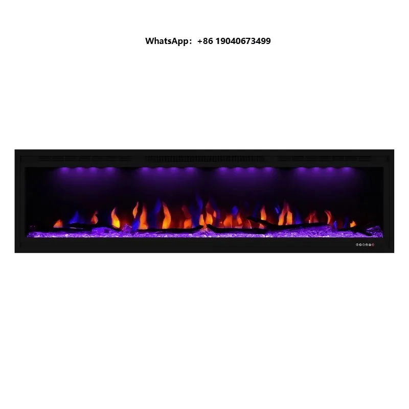 60 Inch Media Electric Fireplace Heater Royal Slim Dove Led Light Real Flame Effect Electric Fireplace xyl