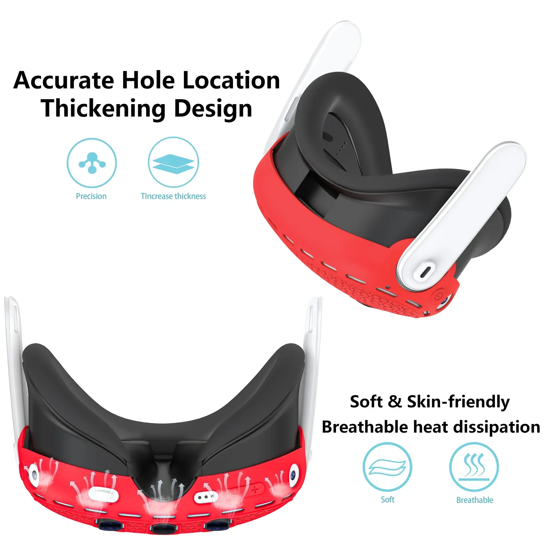 Silicone Protective Cover for Meta Quest 3 VR Headset Anti-Scratches Shell Skin Protection Case for Meta Quest 3 Accessories