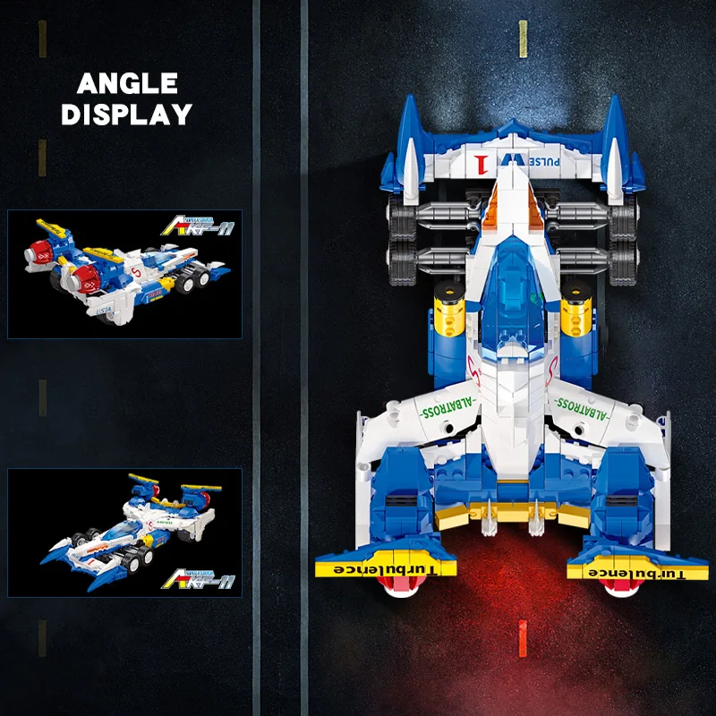 Super Asurada AKF-11 Modello di mattoni Aeroboost Aoshima Cyber Formula Auto da corsa Blocchi di costruzione ad alta tecnologia Set di giocattoli Regalo fantastico per bambini ﻿