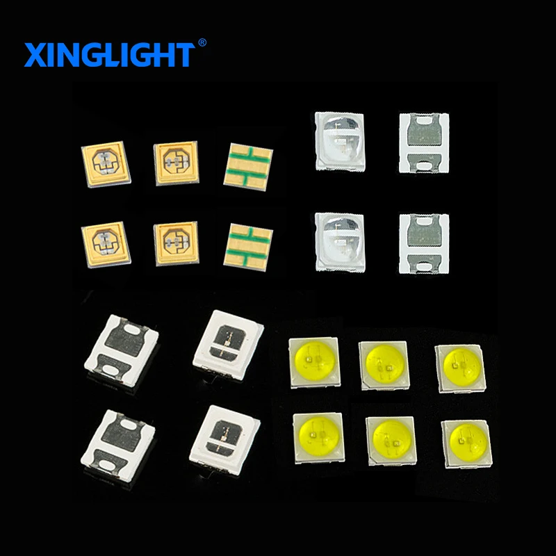 XINGLIGHT 100 Stück SMD-Chip-LED-Lampenperlen 2835 0,5 W rot Smaragdgrün blau weiß Eisblau Rosa