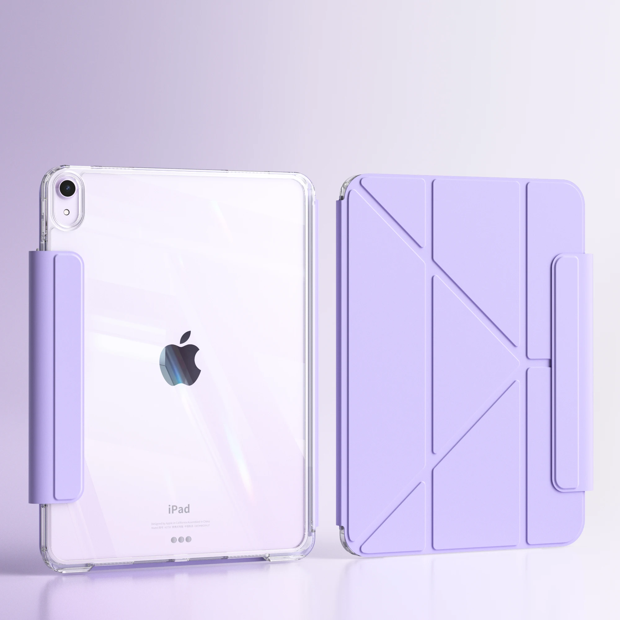 ZOYU iPad for iPad 10th 10.9 Sliding Detachable Cover, for iPad Pro 11 Air 11 Air 4/5 10.2 7/8/9th Mini 6 Magnetic Buckle Cover