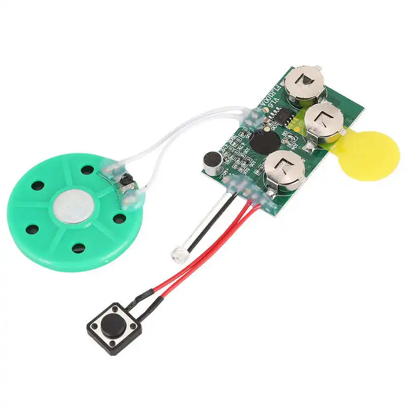 60 Seconds DIY Greeting Card Chip Recordable Voice Sound Chip Module Light Sense Single Play for Gift Boxes/Invitations