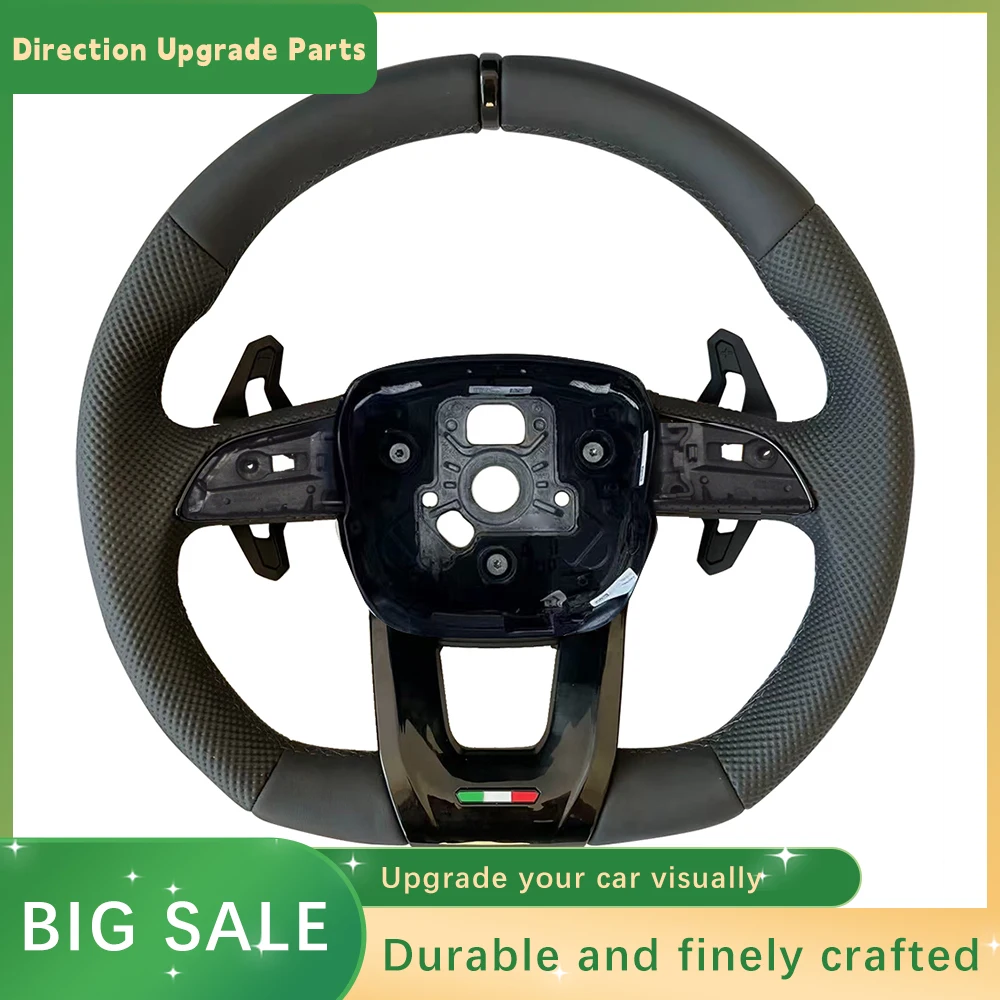 Half perforated leather multifunction steering wheel, suitable for Lamborghini Urus, Q5FYQ7, Q8, A7