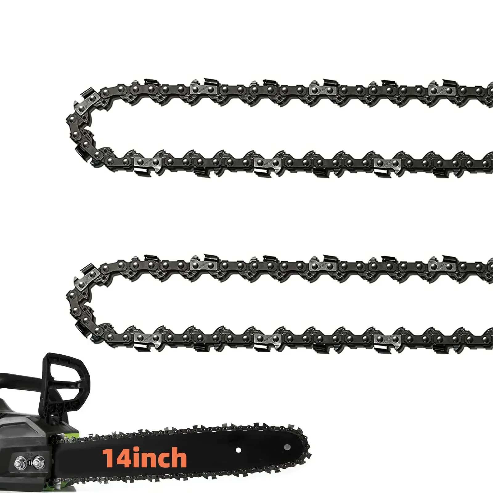 14 Inch Metal Chain Saw 52 Drive Link 3/8 Chain Link Chainsaw Inch Household Feller Pliers Wood Cutting Chainsaw Accessories