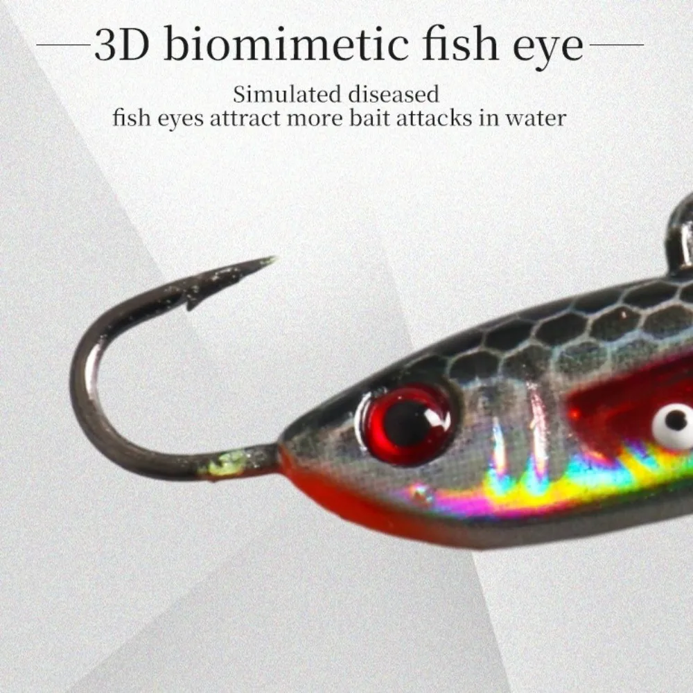 2024 4styles Winter Ice Fishing Lure Jigging AD-Sharp Spoon Metal Lures Artificial 63mm10g Ice fishing lure High Quality