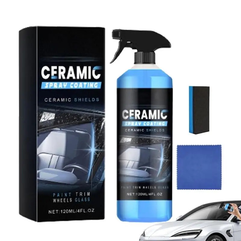 

Ceramic Glass Cleaner Windshield 120ml Streak-Free Powerful Stain Dirt Remover Multifunctional Car Window Cleaner For Windshield