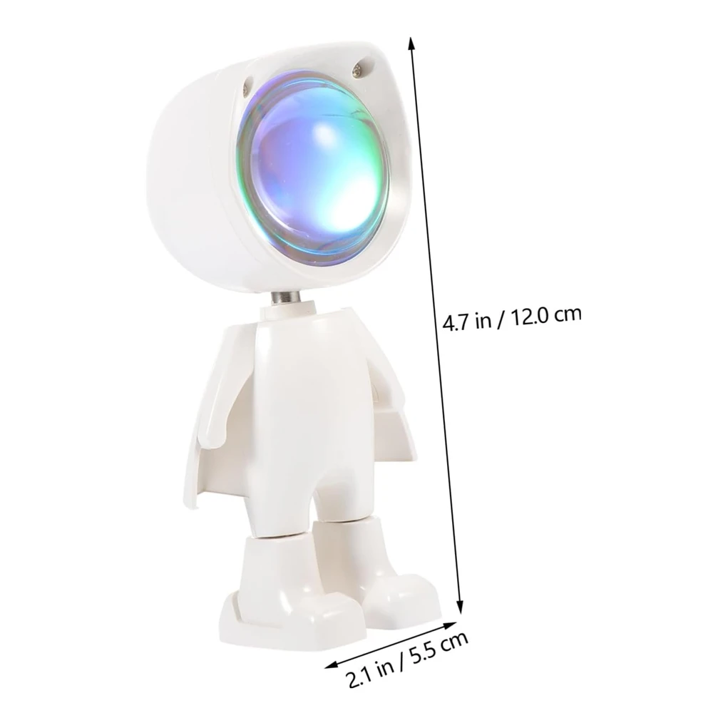 Sunset Lamp Projector Robot LED Night Light fill light 360° Rotation Powered by USB for Gift Bedroom Room Decor Valentine's Day