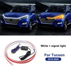 For Hyundai Tucson 2021 2022 2023 2M LED Car Under Hood Light Strip Cuttable LED Strips Turning Light Decorative Waterproof IP66