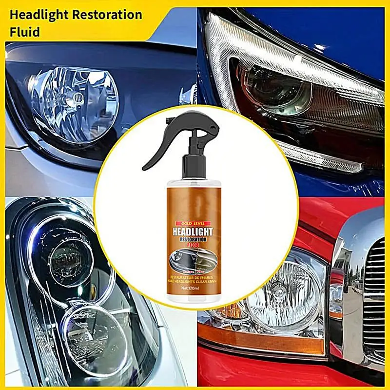 Headlight Restorer For Cars 120ml Effective Headlight Fluid Polish Cleaner Multifunctional Portable Headlight Restorer Car Light