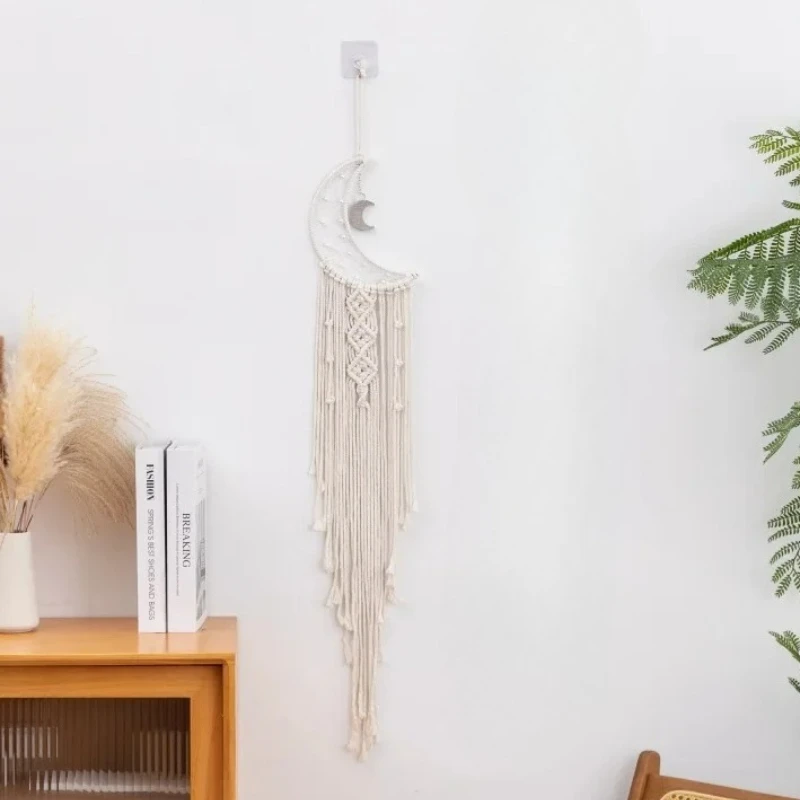 Hand woven moon tapestry Bohemian style home decor homestay decoration wall hanging decorations search for pendants room decor