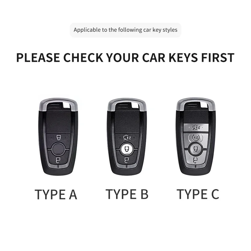 Car Key Case Cover for Ford Ranger Wildtrak Focus C-Max Galaxy Mondeo Explorer Edge EcoSport for Mustang Car Key Case Shell Fob