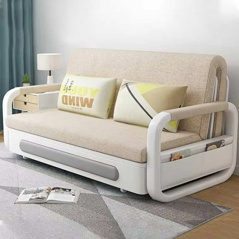 Modern Sectional Sofa Bed Set for Living Room & Bedroom Metal Base with Fabric & Foam Padding Reclining Feature Hotel Suitable