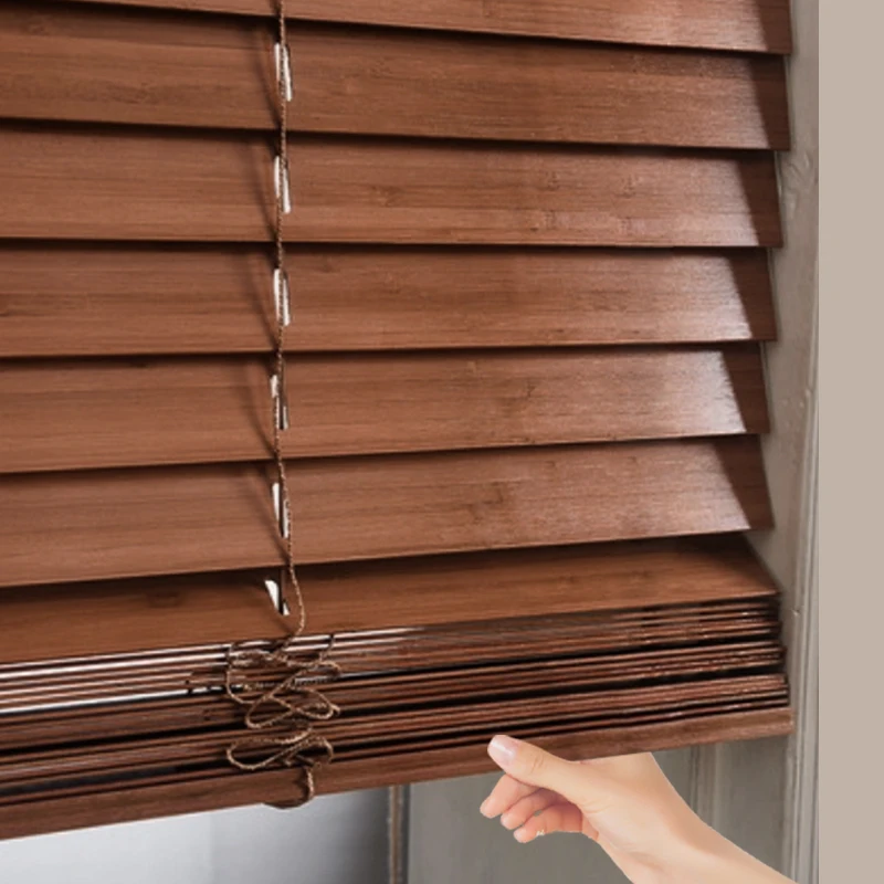 Custom Sizes Hight quality Faux Wood Cordless Blinds Light Filtering for windows Home Deco Easy to install view 4