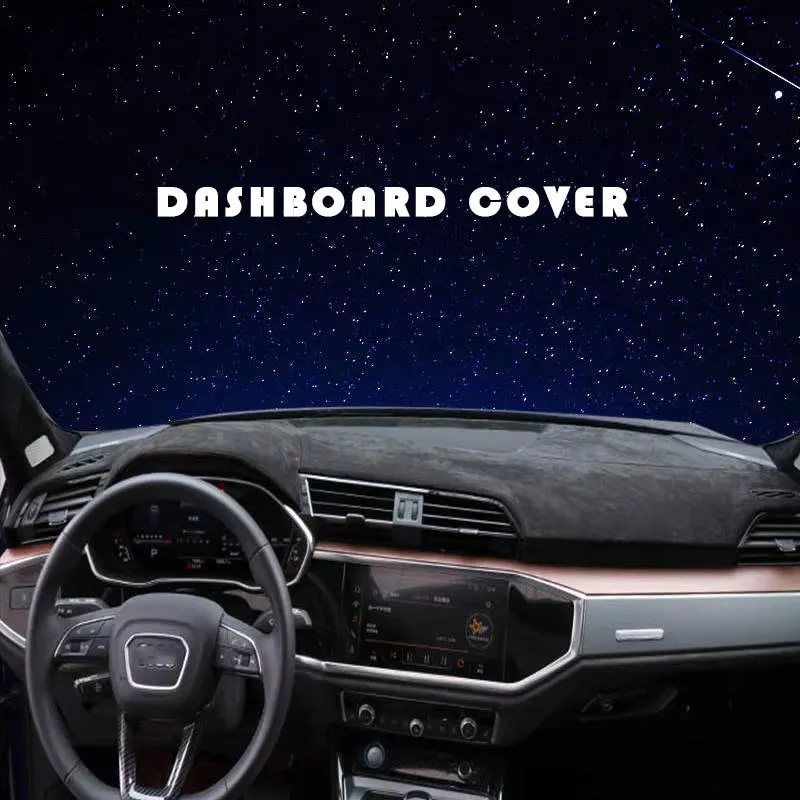 

Чехол на приборную панель автомобиля из алькантары на заказ для Audi Q3 2019, коврик с абажуром, подушка, ковры, сделай сам, автостайлинг, аксессуары для интерьера