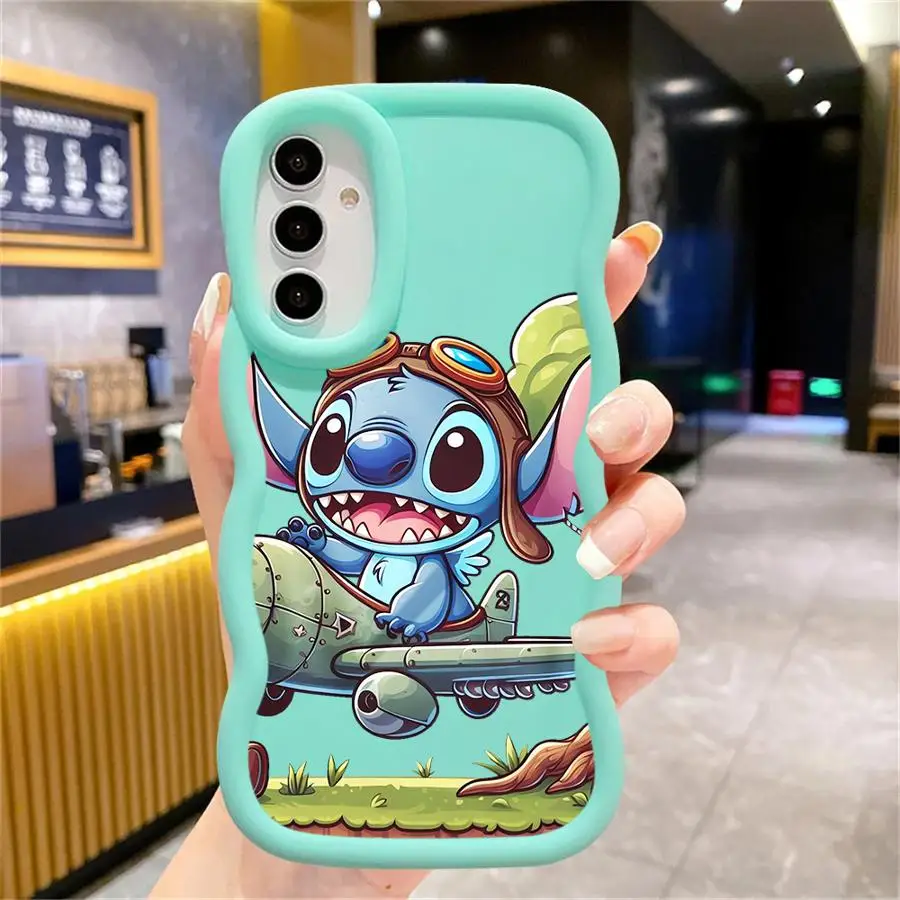 Funda de teléfono suave de dibujos animados de Disney Stitch para Samsung Galaxy A36 A21s A35 A34 A15 A16 A32 A11 A12 A23 A24 A14 A26 A25