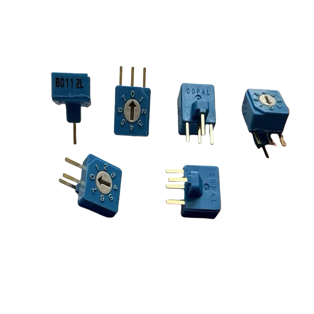 

1pcs/lots Japan COPAL S-8011 0-7/8 Position Rotary Dial Code Switch Side Adjustable 3:1 Foot Positive Code