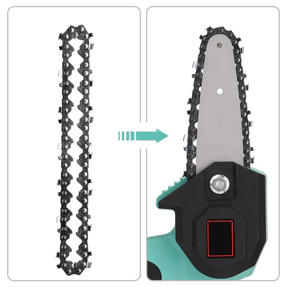 4/6/8 Inch Electric Saw Chain Electric Saw Chain Chainsaw Mini Hacksaw Chain Saw Chain Guide Plate Electric Saw Accessories