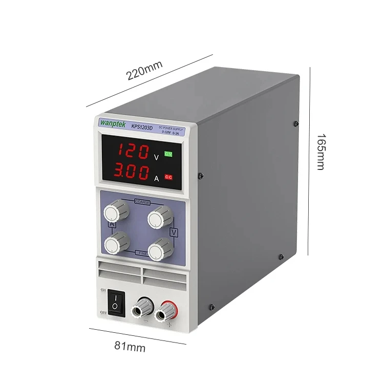 

KPS1203D Adjustable DC Power Supply 0-120V 0-3A Dual Display Precision Variable Voltage Current Regulator 110V/220V Input