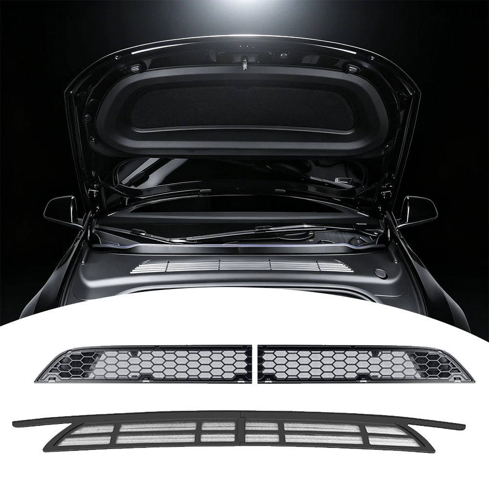 Lower Bumper Grille Anti‑Insect Net Radiator Condenser Dust‑Proof Cover For Tesla Model 3 Highland Model Y Exterior Accessories