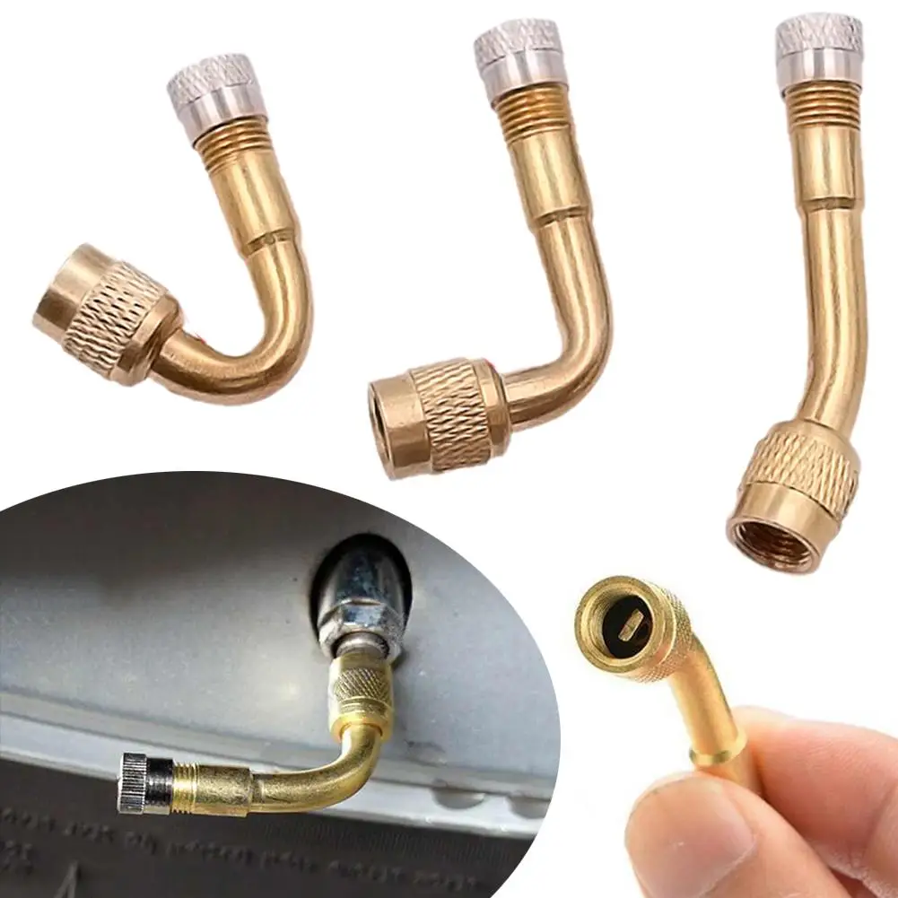 Tire Extension, 45 90 135 Multi Degree Brass Extenders F Inflator Extension Universal Nozzle Adaptor, Stem Tire Y8l2