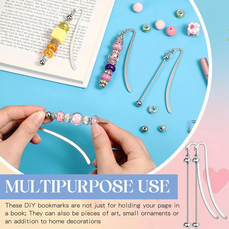 4 шт., закладки из бисера для книг