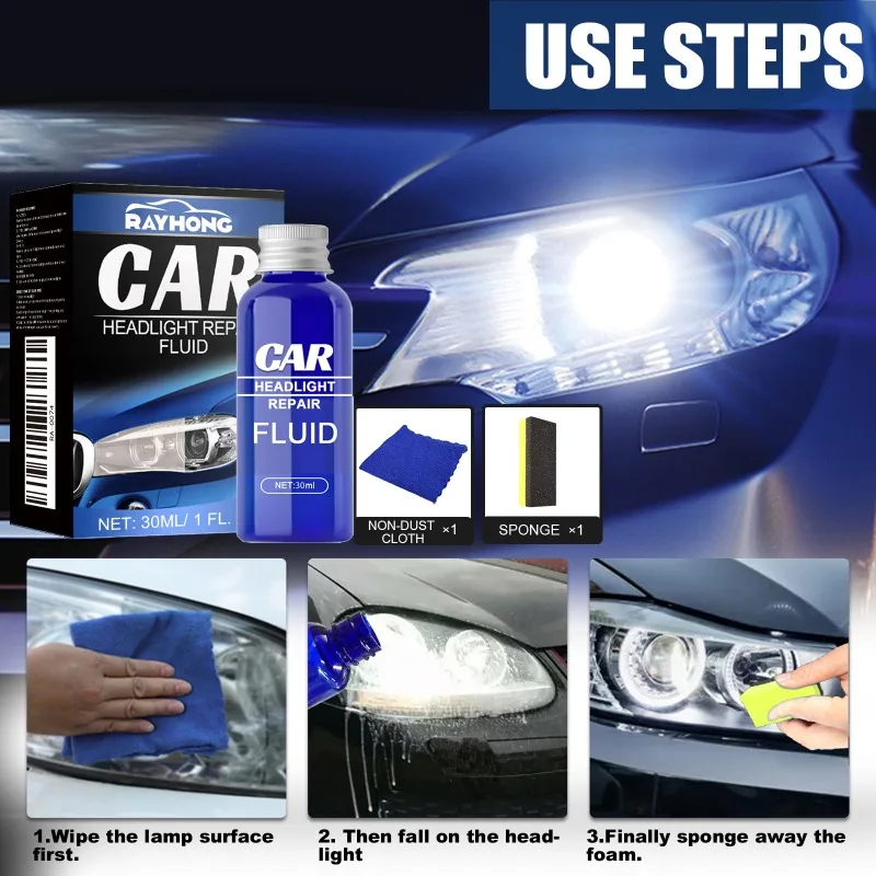 

Multiple Models of Car Part Repair Car Headlight Repair Fluid Car Headlight Refurbishment Repair Agent Kit Crystal Refurbishment