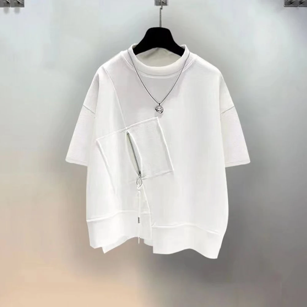ذكر تي شيرت الرجال المألوف وسيم الحد الأدنى عادية OOTD منتظم كم قصير الصلبة أنيق الصيف العصرية