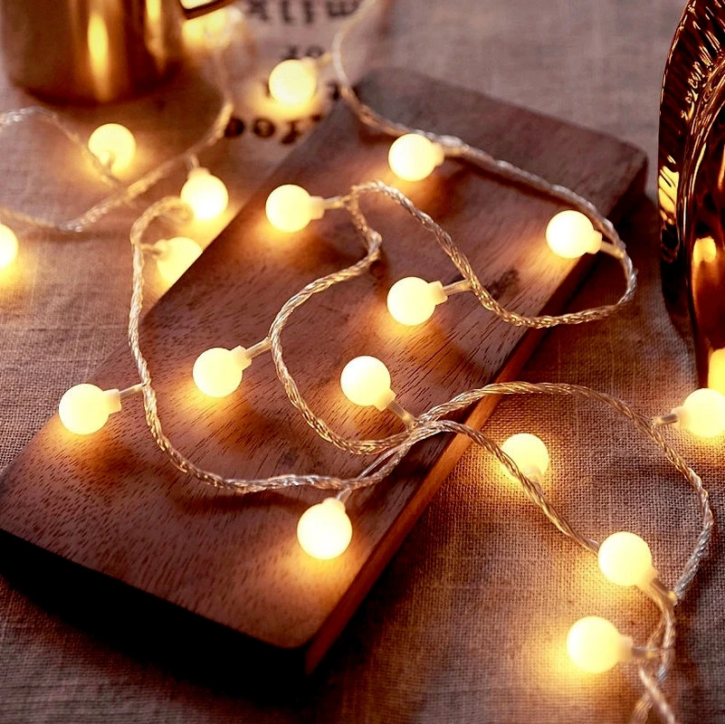 Ball LED Fairy Lights Star Ball Christmas String Lights Garlands Outdoor For Room Wedding Party New Year Decoration