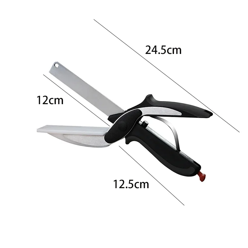 Trennbare Edelstahl Grill Steak Schneiden Schere Haushalt Gemüse Schere 2 In 1 Multi Küche Werkzeug Obst Messer – Detail 8