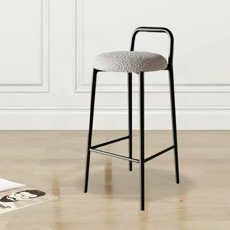 

Bar chair modern simple round stool high chair bar chair High Quality