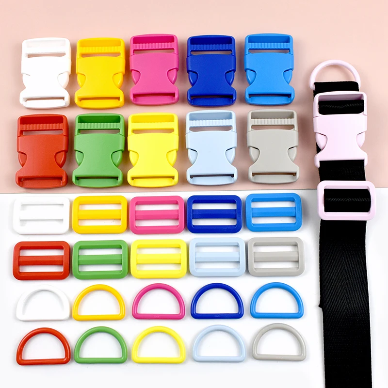 32/38mm Plastic Ring Buckle for Backpack Strap Release Closure Clasp Webbing Tri-Glide Slider Hooks DIY Sewing Accessories
