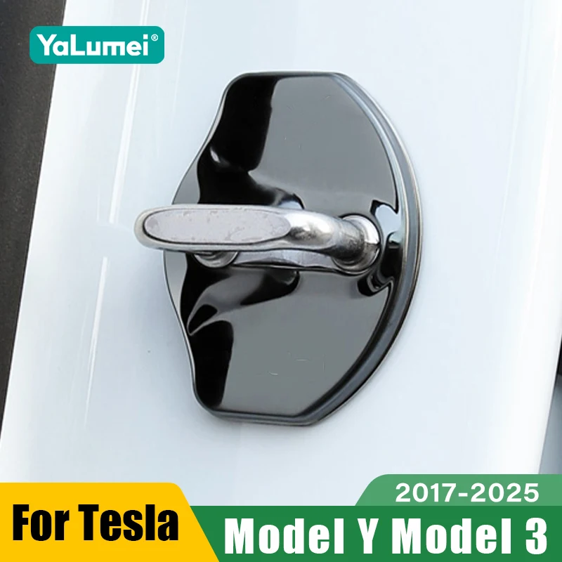 

For Tesla Model 3 Model Y 2017 2018 2019 2020 2021 2022 2023 2024 2025 Car Door Lock Buckle Trim Cover Protect Rust Accessories