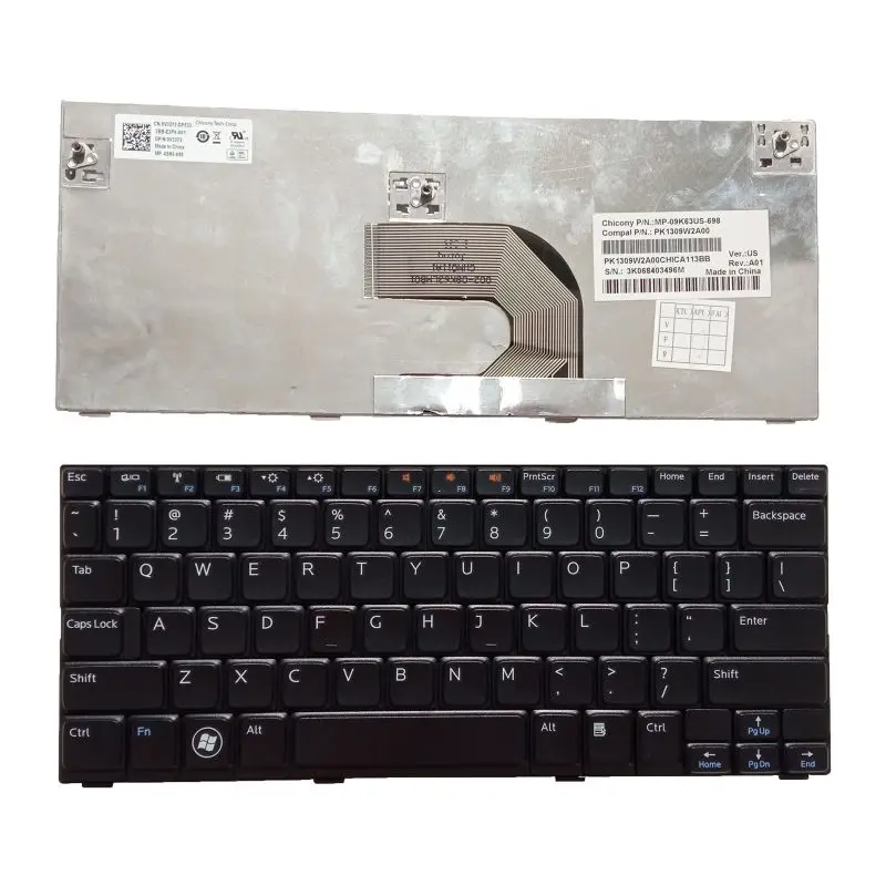 

NEW US Keyboard FOR Inspiron Mini 1012 Mini10-1012 1014 1018 P04T P01T English keyboard