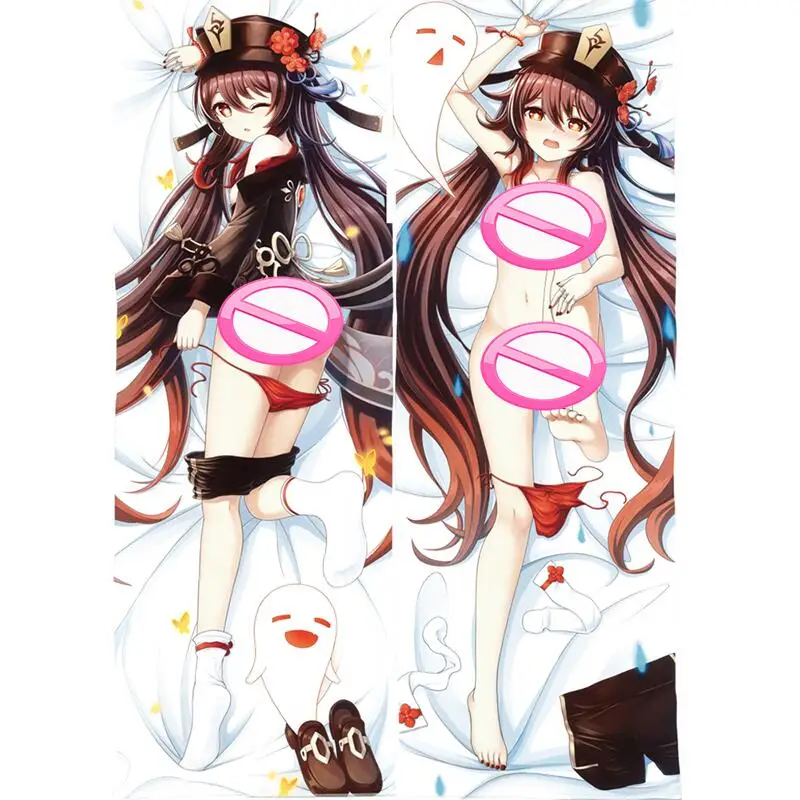 Genshin Impact Hutao Dakimakura Pillowcase, Double-sided Game Character Pillow Case, Anime, Fullbody Printed