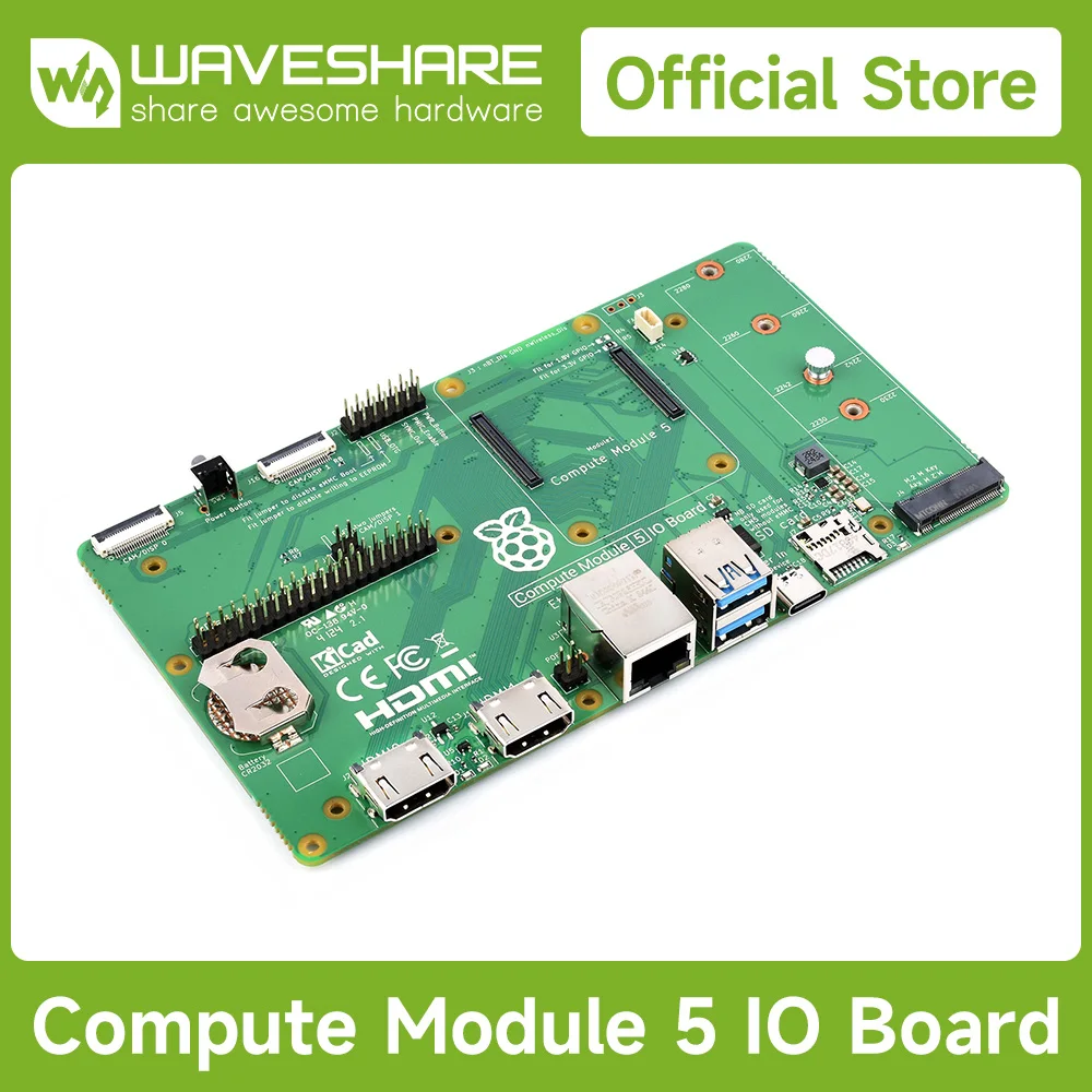 Official Raspberry Pi Compute Module 5 IO Board, A Development Platform And Reference Base-board Designed For CM5