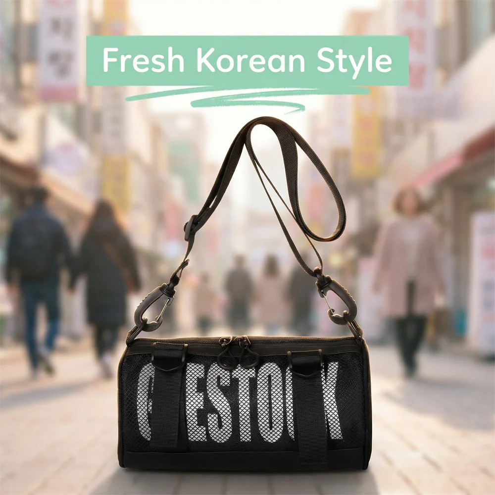 

Универсальная сумка-ведро большой вместимости, нейлоновая сумка-тоут унисекс для ежедневных поездок, тренажерных залов и путешествий, прочная повседневная сумка в уличном стиле