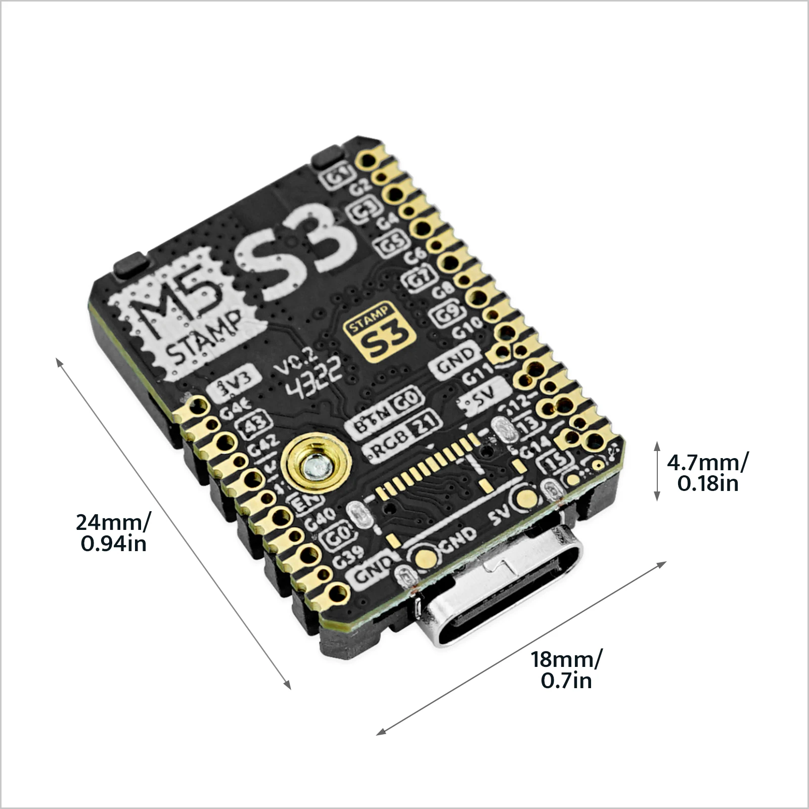 Kép 4: M5stack Hatósági m5stamp ESP32S3 Modul
