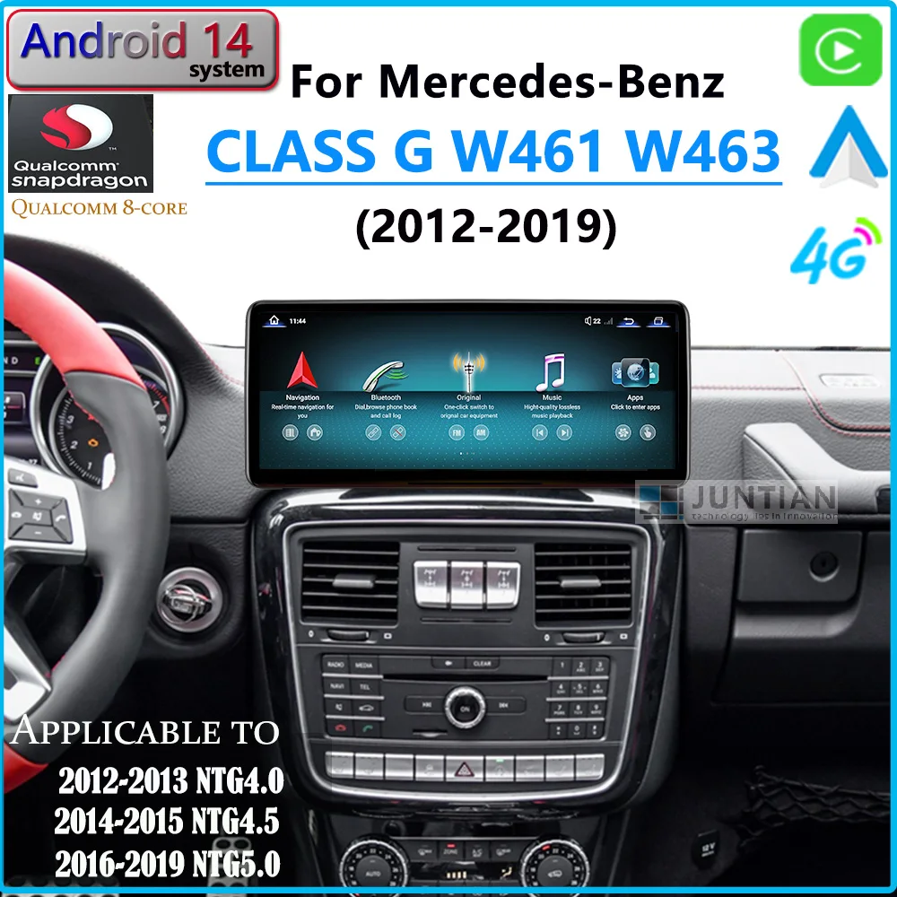 

Android 14 Qualcomm For Mercedes Benz G Class G63 G500 G350 2012-2019 CarPlay Car Radio GPS Navigation Netflix Multimedia Playe