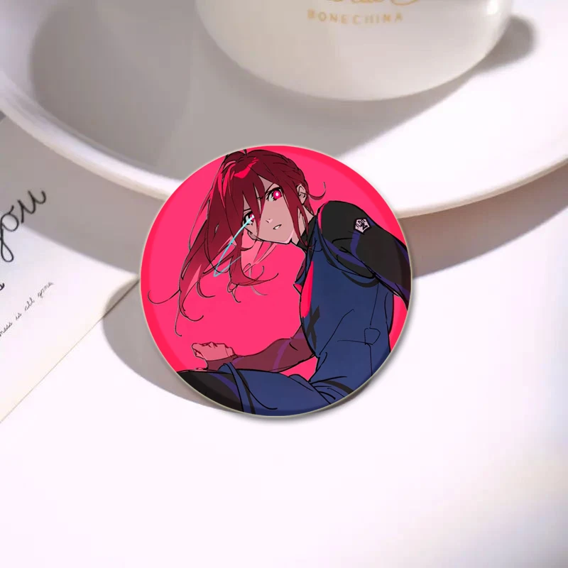 Blue Lock HD Print spilla Anime Badge Cartoon FigureHyoma Chigirl Seishiro Nagi Round Display spille spilla regalo gioielli