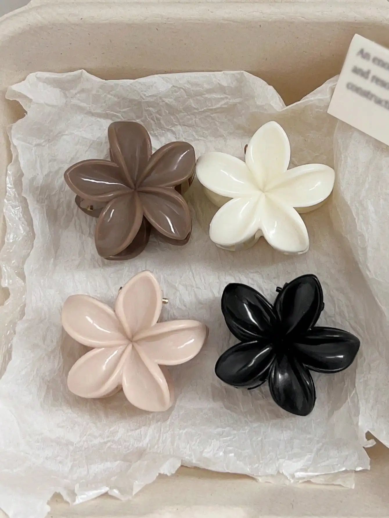 4 Stück mehrfarbige Blumen-Haarklammern für Frauen und Mädchen, rutschfest, niedlich, modisch, Haarschmuck, kleine Haarnadel, Krabben-Haarspange-Stil – Detail 12