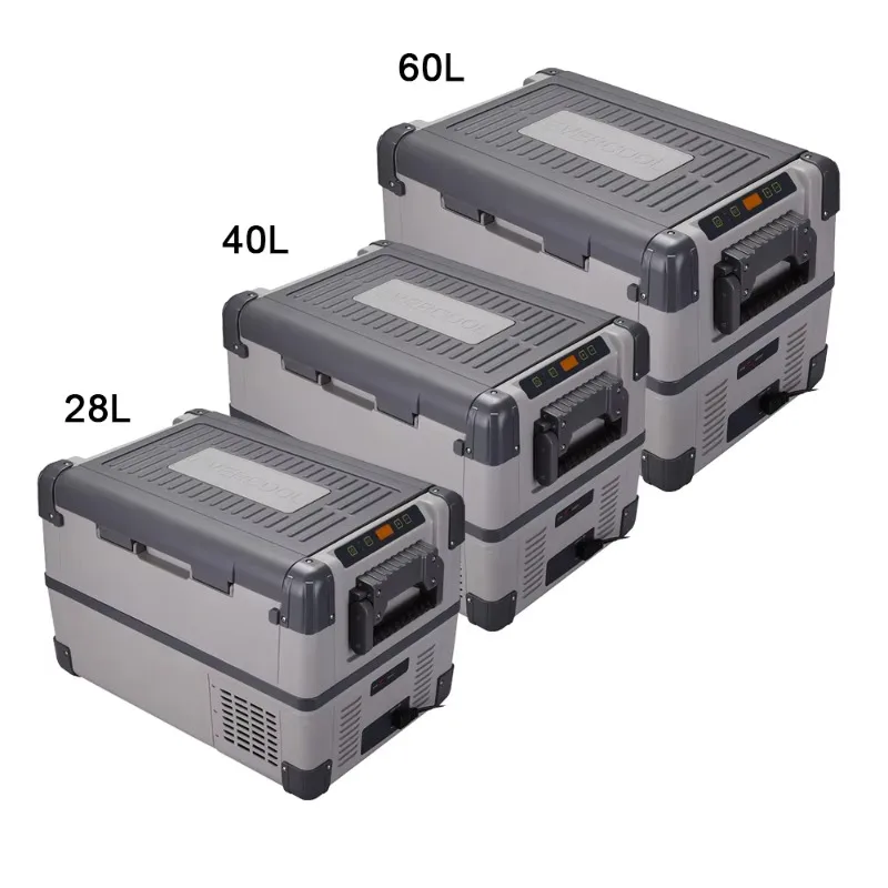 

Портативный кемпинговый холодильник JC 40L с двумя зонами охлаждения, компрессорный, 12В/24В