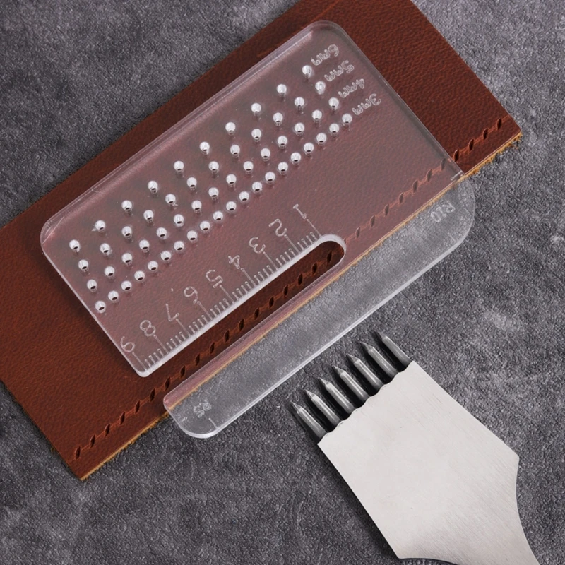 Acrylic Punching Aid Plate Leather Stitching Aid Plate Leathercraft Tool, Leather Stitching Aid Plate