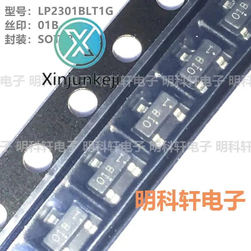 100Pcs Orginal Nieuwe LP2301BLT1G Zeefdruk 01B SOT23 P Channel 20V/2.8A Mos Veld Effect Buis