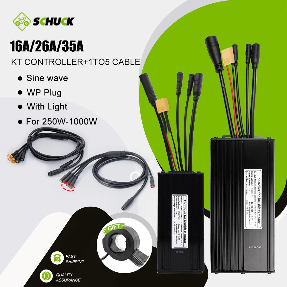 kt-electric-bike-controller-36v-48v-16a-26a-35a-black-sinewave-waterproof-brushless-motor-250w-1500w-with-1t5-cable-for-e-bike