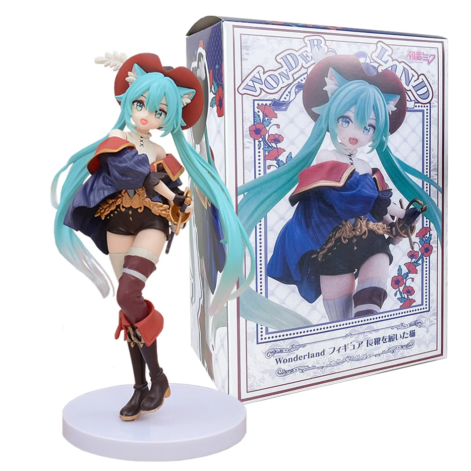 Figuras de acción de Hatsune Miku para adultos, modelo de colección de cuento de hadas, País de las Maravillas, Miku Puss en botas, regalo de juguete