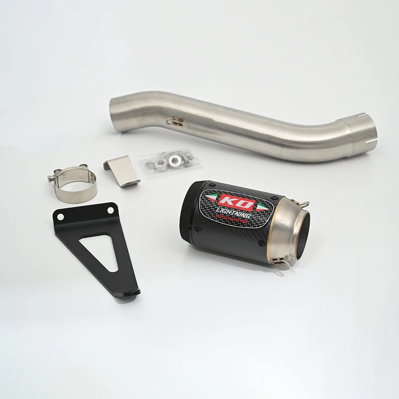 Slip-On For APRILIA TUONO1100 V4 Factory/RR Misano 2017-2020 Exhaust System Mid Link Pipe Carbon Muffler Tips With DB Killer